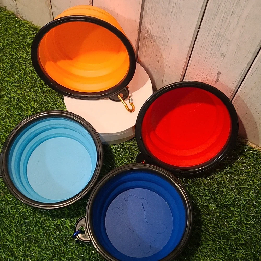 PET BOWL small travel colapsable & D hook NWT for water or food